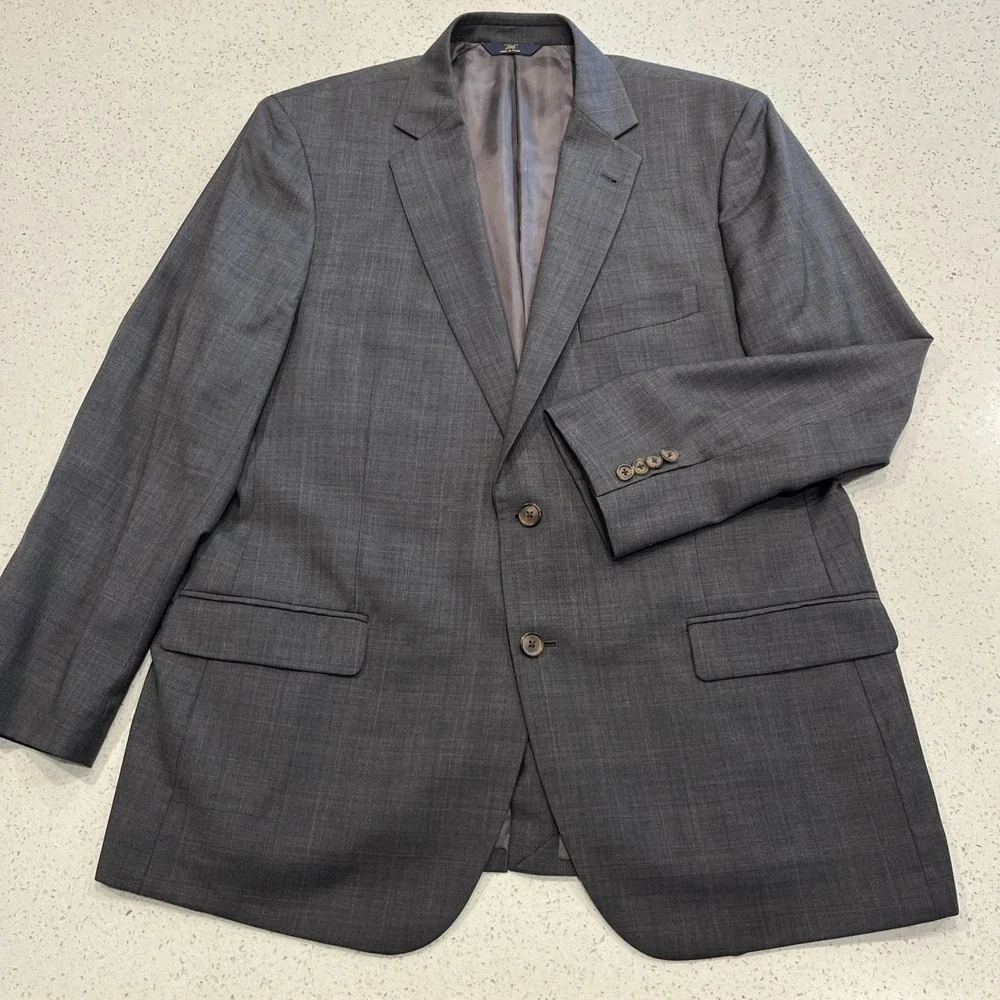 Brooks Brothers 346 Mens Fitzgerald Fit Blazer Jacket Sz 46R Gray Sport Coat